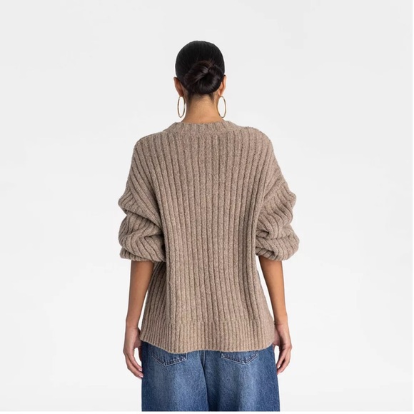 KBB by KAHLANA Women’s The Cable Mix Cardi’ - Tan Sizes (M),(L),(XL) - Picture 2 of 3